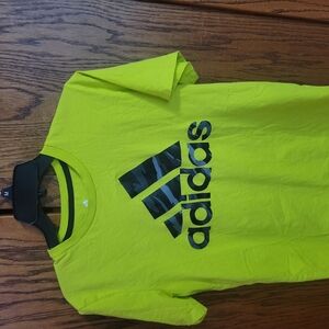 Adidas Bright Yellow Tee with Black Logo